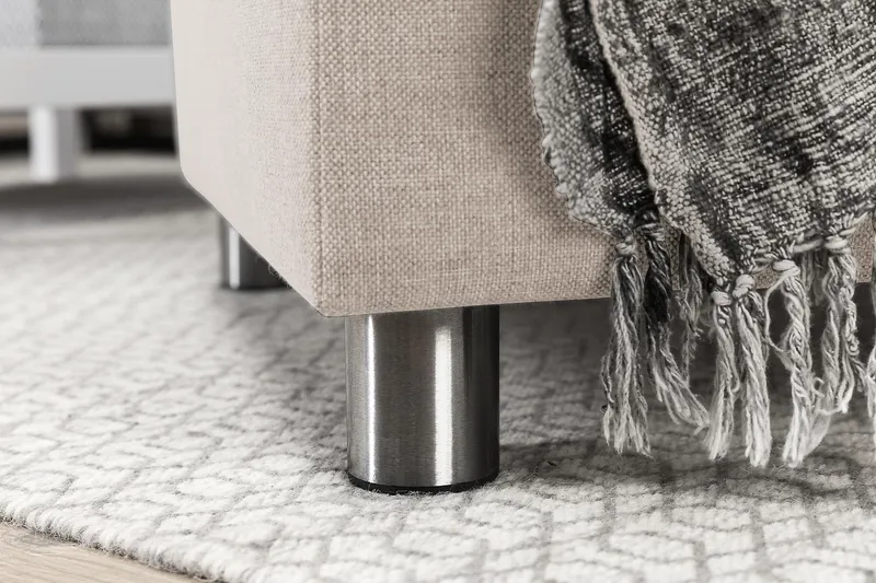 Crazy 7-seters Høyrevendt U-formet XX-Large Hjørnesofa med Divan i Stoff - Beige - Møbler - Sofaer - Hjørnesofaer - Hjørnesofa med divan