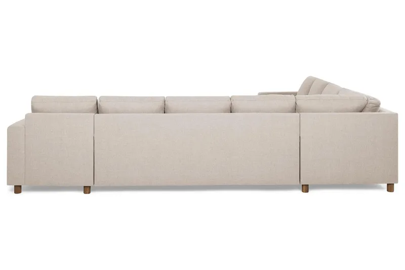 Crazy 7-seters Høyrevendt U-formet XX-Large Hjørnesofa med Divan i Stoff - Beige - Møbler - Sofaer - Hjørnesofaer - Hjørnesofa med divan