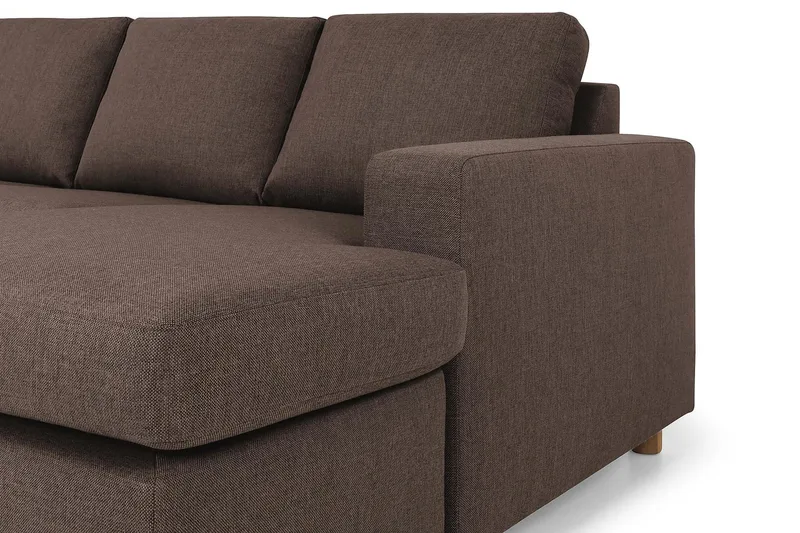 Crazy 7-seters Høyrevendt U-formet XX-Large Hjørnesofa med Divan i Stoff - Brun - Møbler - Sofaer - Hjørnesofaer - Hjørnesofa med divan