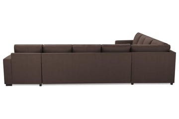 Crazy 7-seters Høyrevendt U-formet XX-Large Hjørnesofa med Divan i Stoff - Brun - Møbler - Sofaer - Hjørnesofaer - Hjørnesofa med divan