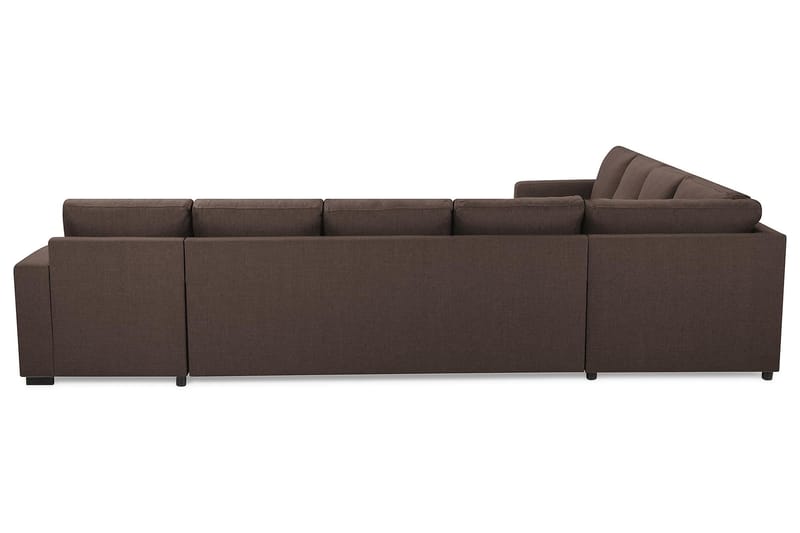 Crazy 7-seters Høyrevendt U-formet XX-Large Hjørnesofa med Divan i Stoff - Brun - Møbler - Sofaer - Hjørnesofaer - Hjørnesofa med divan