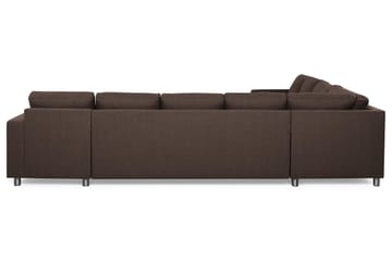 Crazy 7-seters Høyrevendt U-formet XX-Large Hjørnesofa med Divan i Stoff - Brun - Møbler - Sofaer - Hjørnesofaer - Hjørnesofa med divan