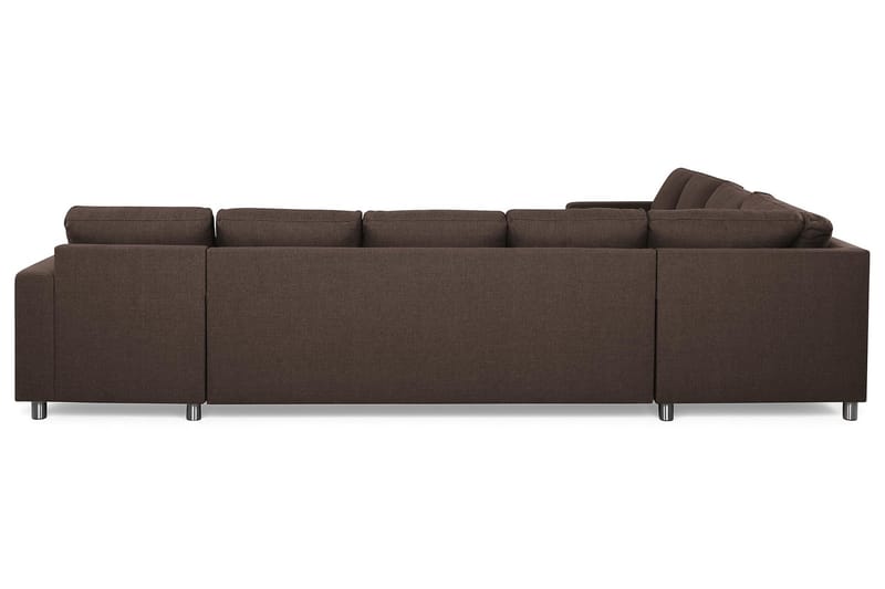 Crazy 7-seters Høyrevendt U-formet XX-Large Hjørnesofa med Divan i Stoff - Brun - Møbler - Sofaer - Hjørnesofaer - Hjørnesofa med divan