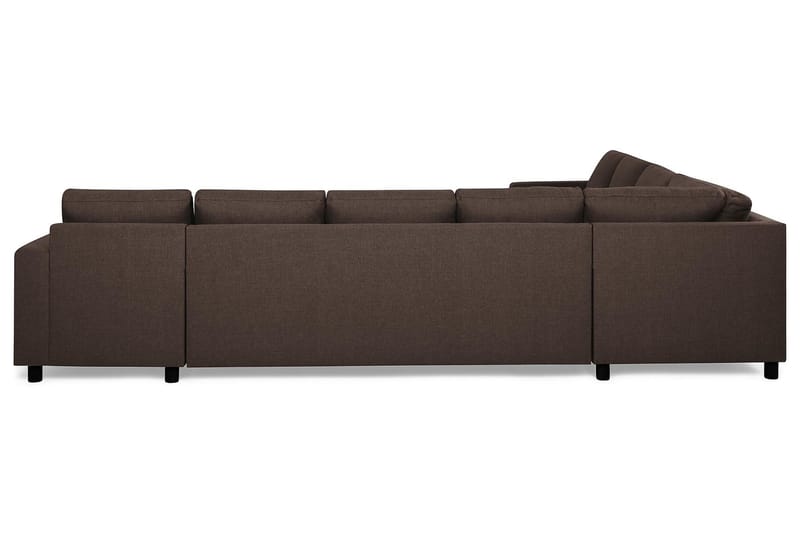 Crazy 7-seters Høyrevendt U-formet XX-Large Hjørnesofa med Divan i Stoff - Brun - Møbler - Sofaer - Hjørnesofaer - Hjørnesofa med divan