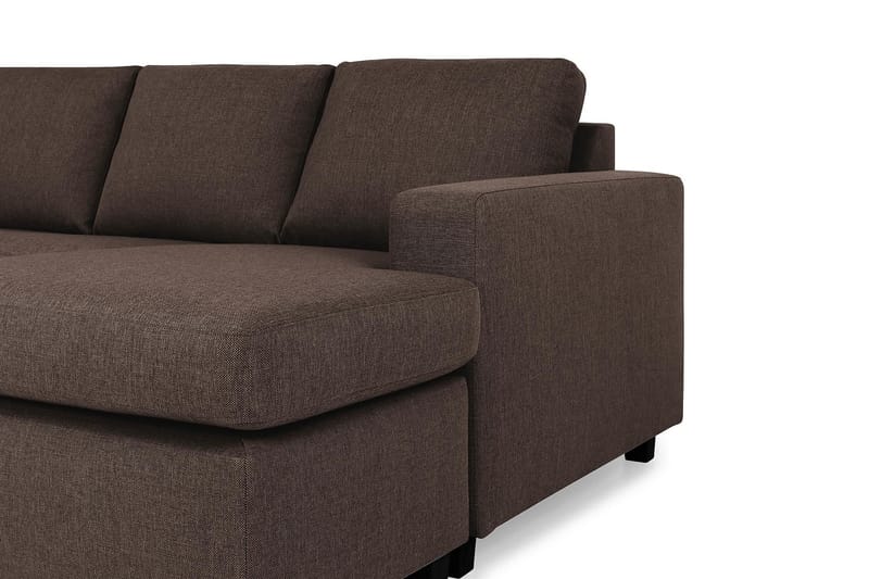 Crazy 7-seters Høyrevendt U-formet XX-Large Hjørnesofa med Divan i Stoff - Brun - Møbler - Sofaer - Hjørnesofaer - Hjørnesofa med divan