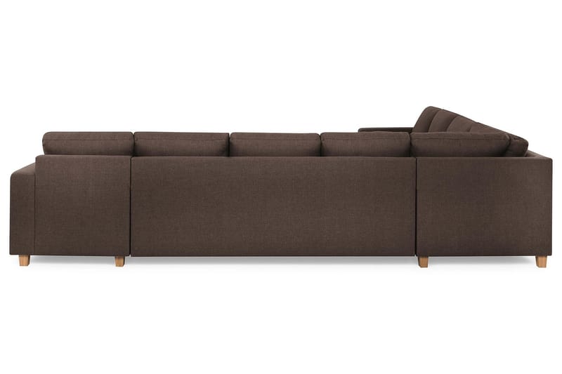 Crazy 7-seters Høyrevendt U-formet XX-Large Hjørnesofa med Divan i Stoff - Brun - Møbler - Sofaer - Hjørnesofaer - Hjørnesofa med divan