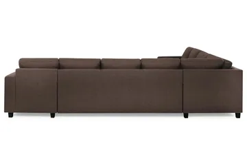 Crazy 7-seters Høyrevendt U-formet XX-Large Hjørnesofa med Divan i Stoff - Brun - Møbler - Sofaer - Hjørnesofaer - Hjørnesofa med divan