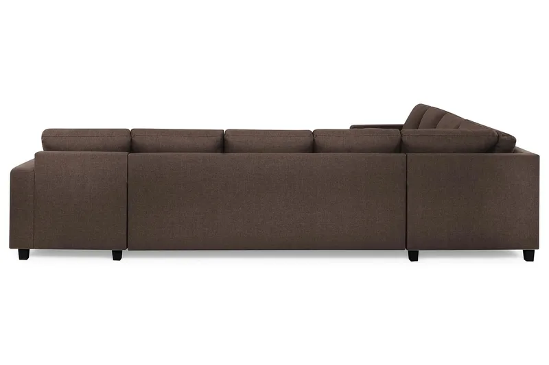 Crazy 7-seters Høyrevendt U-formet XX-Large Hjørnesofa med Divan i Stoff - Brun - Møbler - Sofaer - Hjørnesofaer - Hjørnesofa med divan
