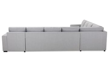 Crazy 7-seters Høyrevendt U-formet XX-Large Hjørnesofa med Divan i Stoff - Grå - Møbler - Sofaer - Hjørnesofaer - Hjørnesofa med divan