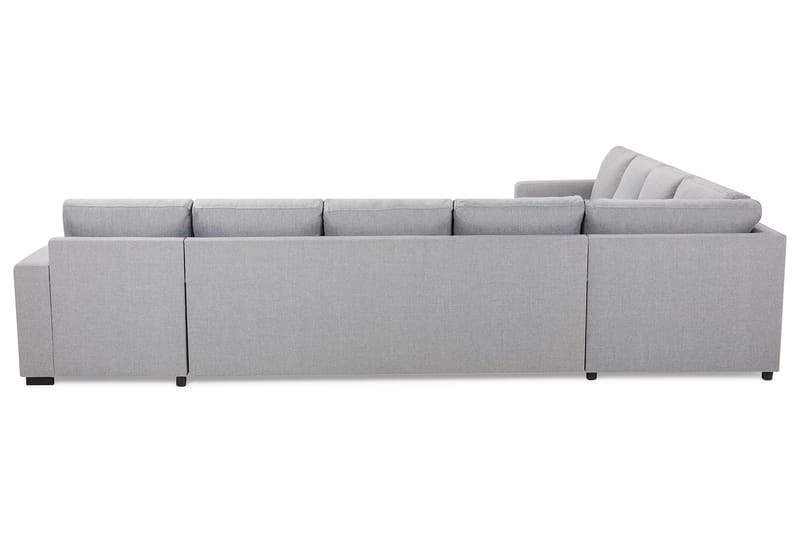 Crazy 7-seters Høyrevendt U-formet XX-Large Hjørnesofa med Divan i Stoff - Grå - Møbler - Sofaer - Hjørnesofaer - Hjørnesofa med divan