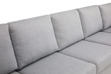 Crazy 7-seters Høyrevendt U-formet XX-Large Hjørnesofa med Divan i Stoff - Grå - Møbler - Sofaer - Hjørnesofaer - Hjørnesofa med divan