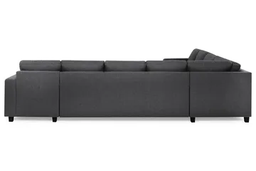 Crazy 7-seters Høyrevendt U-formet XX-Large Hjørnesofa med Divan i Stoff - Mørk grå - Møbler - Sofaer - Hjørnesofaer - Hjørnesofa med divan