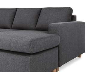 Crazy 7-seters Høyrevendt U-formet XX-Large Hjørnesofa med Divan i Stoff - Mørk grå - Møbler - Sofaer - Hjørnesofaer - Hjørnesofa med divan