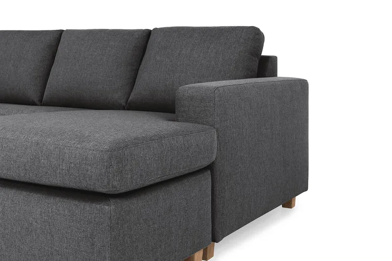 Crazy 7-seters Høyrevendt U-formet XX-Large Hjørnesofa med Divan i Stoff - Mørk grå - Møbler - Sofaer - Hjørnesofaer - Hjørnesofa med divan