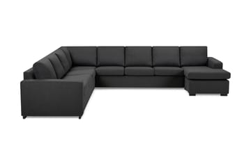 Crazy 7-seters Høyrevendt U-formet XX-Large Hjørnesofa med Divan i Stoff - Mørk grå - Møbler - Sofaer - Hjørnesofaer - Hjørnesofa med divan