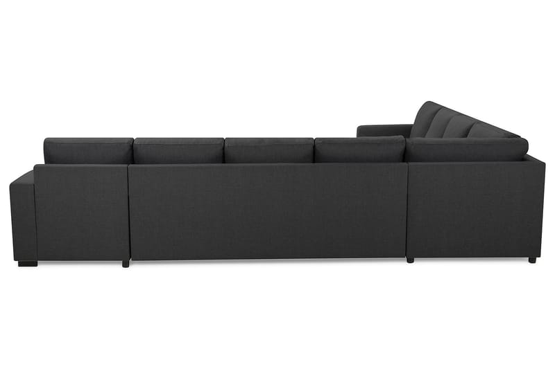 Crazy 7-seters Høyrevendt U-formet XX-Large Hjørnesofa med Divan i Stoff - Mørk grå - Møbler - Sofaer - Hjørnesofaer - Hjørnesofa med divan