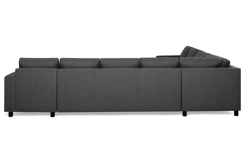 Crazy 7-seters Høyrevendt U-formet XX-Large Hjørnesofa med Divan i Stoff - Mørk grå - Møbler - Sofaer - Hjørnesofaer - Hjørnesofa med divan