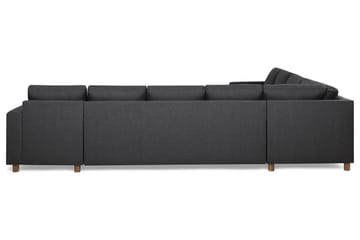 Crazy 7-seters Høyrevendt U-formet XX-Large Hjørnesofa med Divan i Stoff - Mørk grå - Møbler - Sofaer - Hjørnesofaer - Hjørnesofa med divan