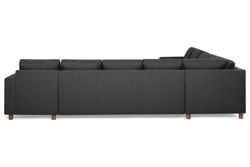 Crazy 7-seters Høyrevendt U-formet XX-Large Hjørnesofa med Divan i Stoff - Mørk grå - Møbler - Sofaer - Hjørnesofaer - Hjørnesofa med divan