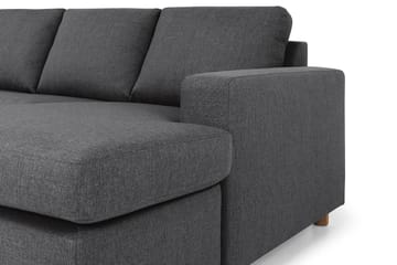 Crazy 7-seters Høyrevendt U-formet XX-Large Hjørnesofa med Divan i Stoff - Mørk grå - Møbler - Sofaer - Hjørnesofaer - Hjørnesofa med divan