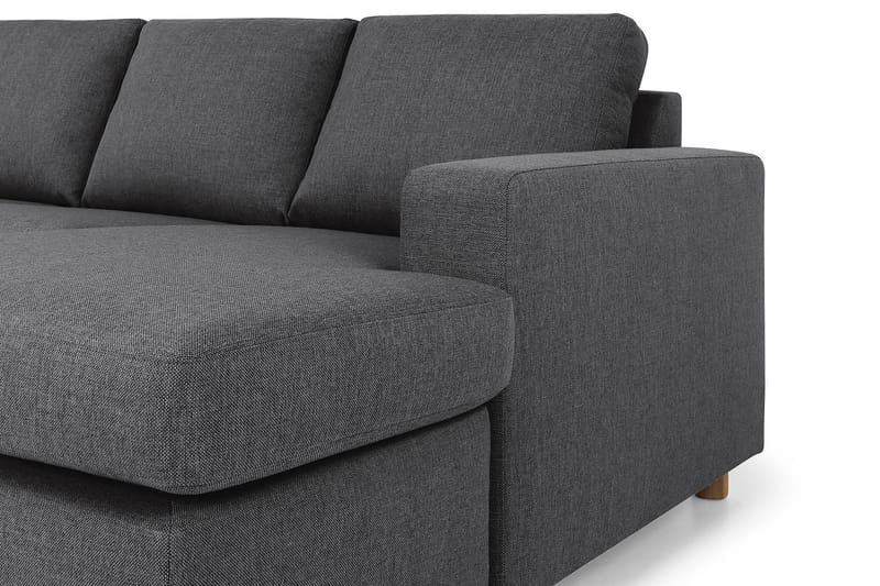 Crazy 7-seters Høyrevendt U-formet XX-Large Hjørnesofa med Divan i Stoff - Mørk grå - Møbler - Sofaer - Hjørnesofaer - Hjørnesofa med divan