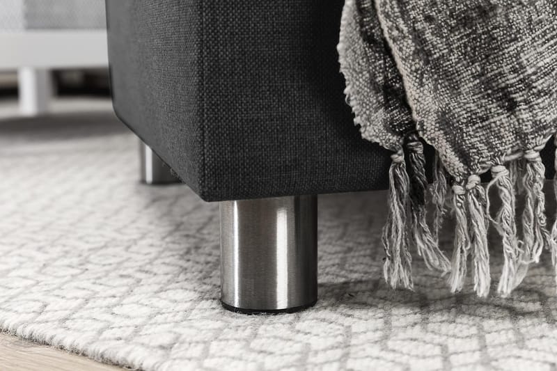 Crazy 7-seters Høyrevendt U-formet XX-Large Hjørnesofa med Divan i Stoff - Mørk grå - Møbler - Sofaer - Hjørnesofaer - Hjørnesofa med divan