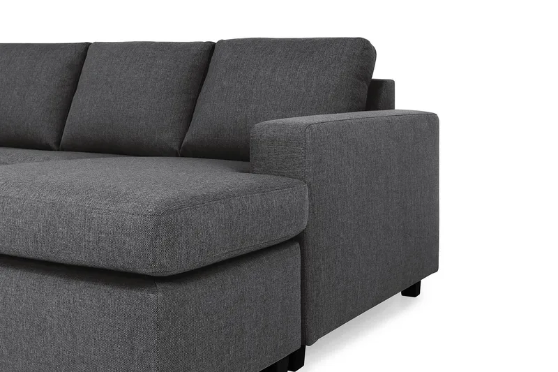 Crazy 7-seters Høyrevendt U-formet XX-Large Hjørnesofa med Divan i Stoff - Mørk grå - Møbler - Sofaer - Hjørnesofaer - Hjørnesofa med divan