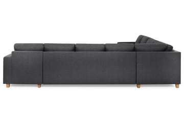Crazy 7-seters Høyrevendt U-formet XX-Large Hjørnesofa med Divan i Stoff - Mørk grå - Møbler - Sofaer - Hjørnesofaer - Hjørnesofa med divan