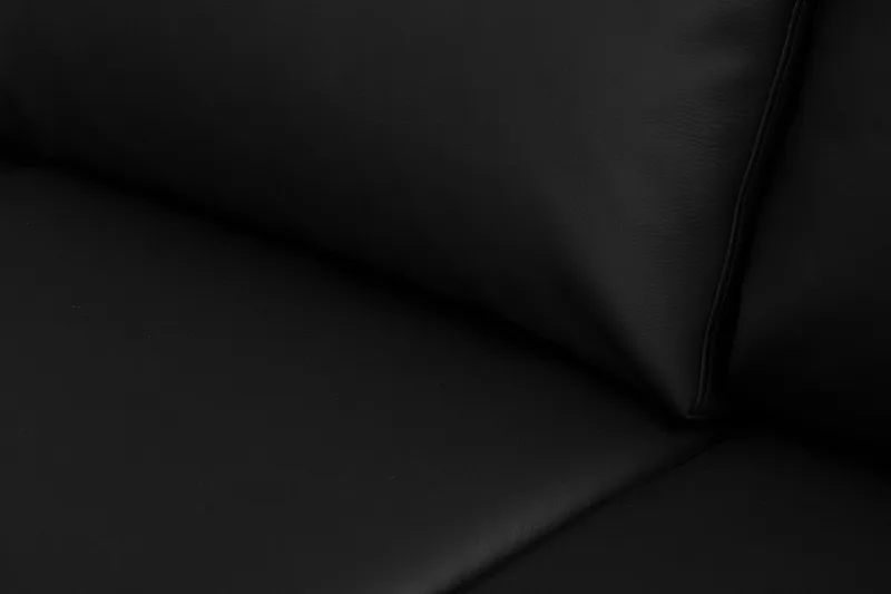 Crazy 7-seters Vendbar L-formet XX-Large Hjørnesofa i Kunstlær - Svart - Møbler - Sofaer - Skinnsofaer