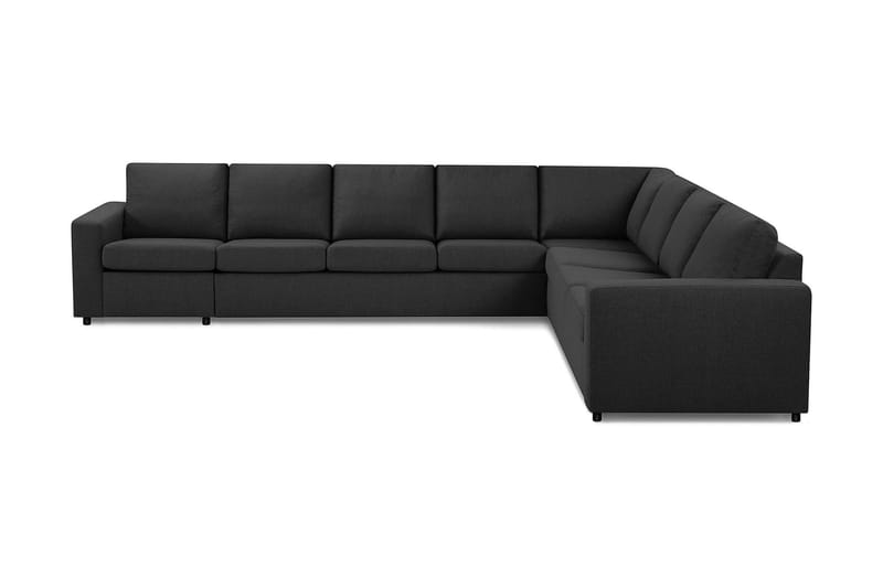 Crazy 7-seters Vendbar L-formet XX-Large Hjørnesofa i Stoff - Antrasitt - Møbler - Sofaer - Hjørnesofaer