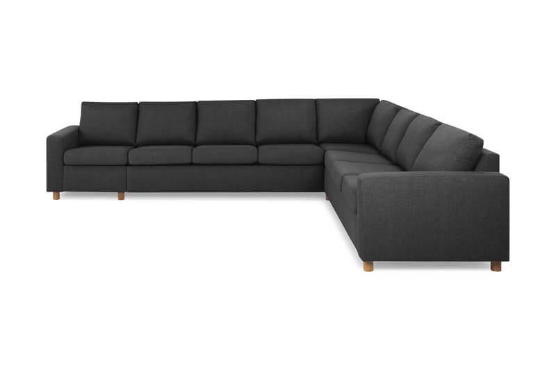Crazy 7-seters Vendbar L-formet XX-Large Hjørnesofa i Stoff - Antrasitt - Møbler - Sofaer - Hjørnesofaer