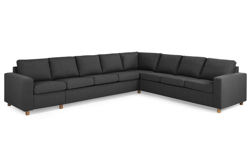 Crazy 7-seters Vendbar L-formet XX-Large Hjørnesofa i Stoff - Antrasitt - Møbler - Sofaer - Hjørnesofaer