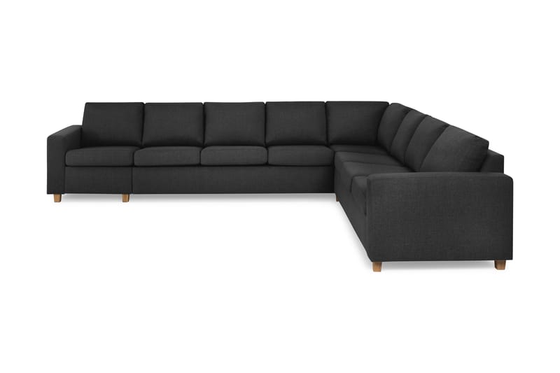 Crazy 7-seters Vendbar L-formet XX-Large Hjørnesofa i Stoff - Antrasitt - Møbler - Sofaer - Hjørnesofaer