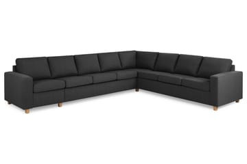 Crazy 7-seters Vendbar L-formet XX-Large Hjørnesofa i Stoff - Antrasitt - Møbler - Sofaer - Hjørnesofaer