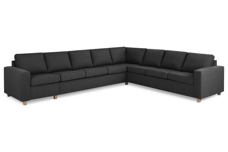 Crazy 7-seters Vendbar L-formet XX-Large Hjørnesofa i Stoff - Antrasitt - Møbler - Sofaer - Hjørnesofaer