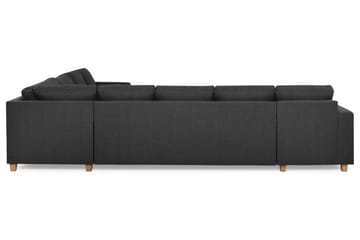 Crazy 7-seters Vendbar L-formet XX-Large Hjørnesofa i Stoff - Antrasitt - Møbler - Sofaer - Hjørnesofaer