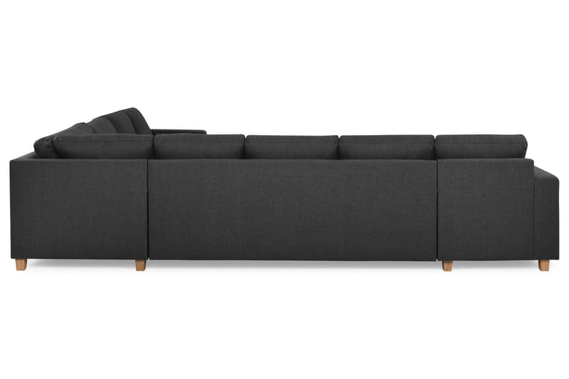 Crazy 7-seters Vendbar L-formet XX-Large Hjørnesofa i Stoff - Antrasitt - Møbler - Sofaer - Hjørnesofaer