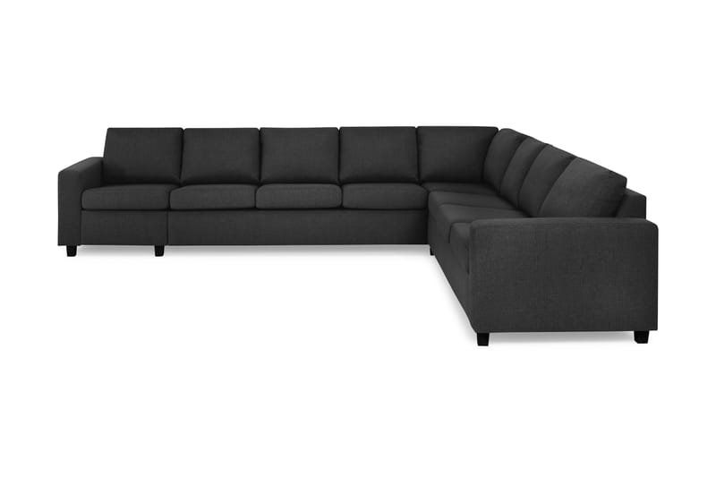 Crazy 7-seters Vendbar L-formet XX-Large Hjørnesofa i Stoff - Antrasitt - Møbler - Sofaer - Hjørnesofaer