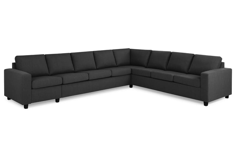 Crazy 7-seters Vendbar L-formet XX-Large Hjørnesofa i Stoff - Antrasitt - Møbler - Sofaer - Hjørnesofaer