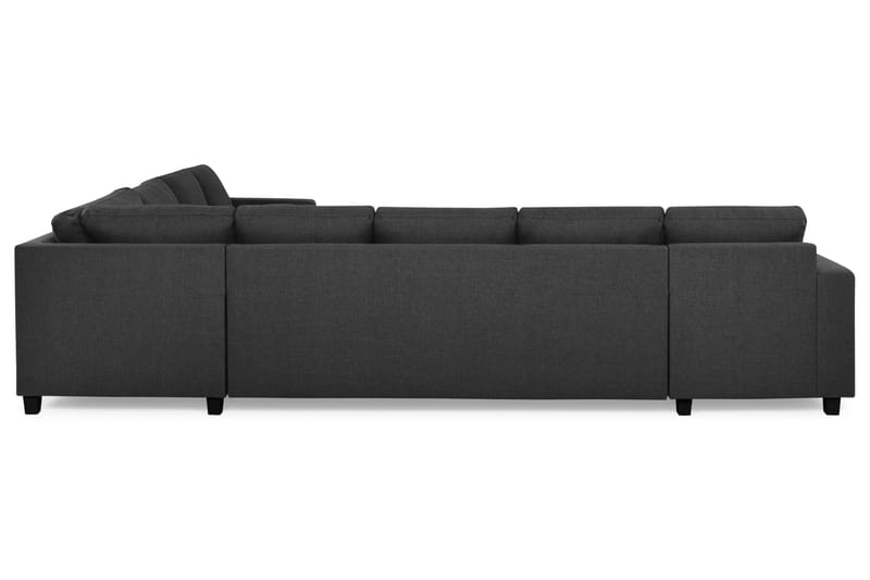 Crazy 7-seters Vendbar L-formet XX-Large Hjørnesofa i Stoff - Antrasitt - Møbler - Sofaer - Hjørnesofaer