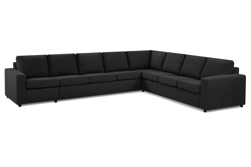Crazy 7-seters Vendbar L-formet XX-Large Hjørnesofa i Stoff - Antrasitt - Møbler - Sofaer - Hjørnesofaer
