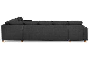 Crazy 7-seters Vendbar L-formet XX-Large Hjørnesofa i Stoff - Antrasitt - Møbler - Sofaer - Hjørnesofaer