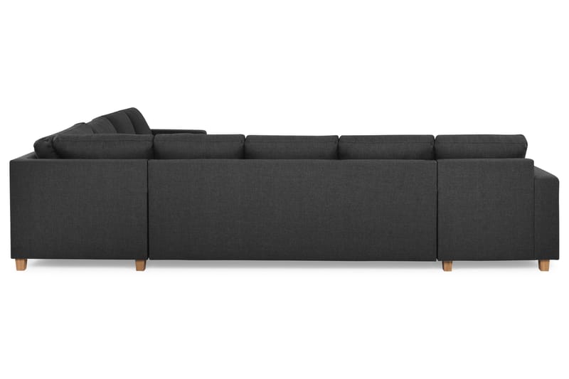 Crazy 7-seters Vendbar L-formet XX-Large Hjørnesofa i Stoff - Antrasitt - Møbler - Sofaer - Hjørnesofaer