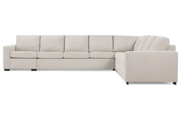 Crazy 7-seters Vendbar L-formet XX-Large Hjørnesofa i Stoff - Beige - Møbler - Sofaer - Hjørnesofaer