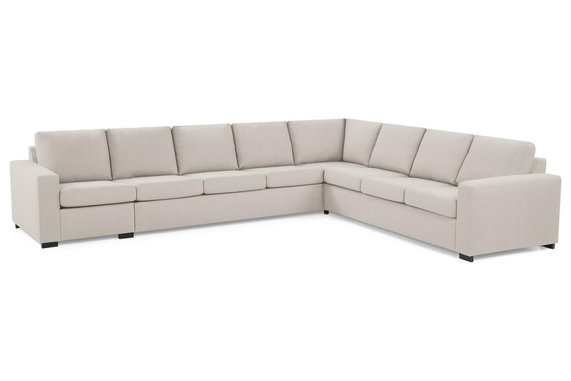 Crazy 7-seters Vendbar L-formet XX-Large Hjørnesofa i Stoff - Beige - Møbler - Sofaer - Hjørnesofaer