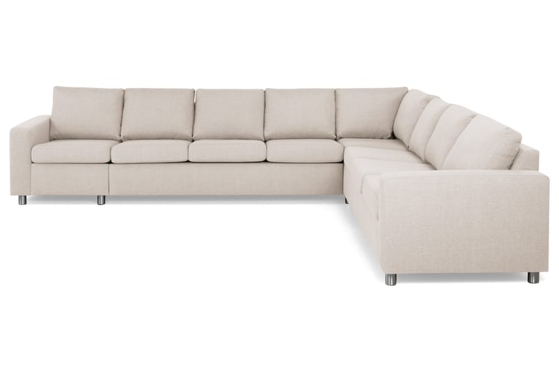 Crazy 7-seters Vendbar L-formet XX-Large Hjørnesofa i Stoff - Beige - Møbler - Sofaer - Hjørnesofaer