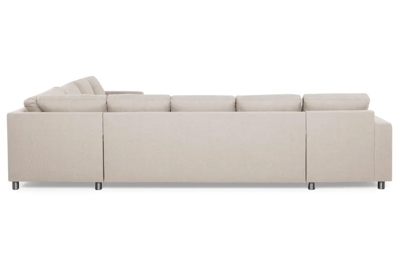 Crazy 7-seters Vendbar L-formet XX-Large Hjørnesofa i Stoff - Beige - Møbler - Sofaer - Hjørnesofaer