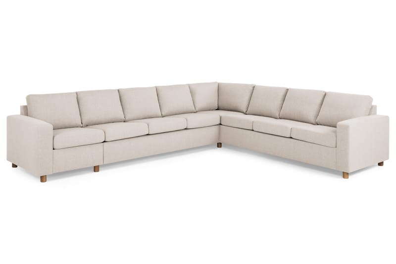 Crazy 7-seters Vendbar L-formet XX-Large Hjørnesofa i Stoff - Beige - Møbler - Sofaer - Hjørnesofaer