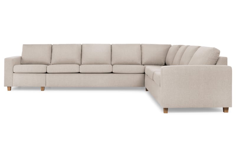 Crazy 7-seters Vendbar L-formet XX-Large Hjørnesofa i Stoff - Beige - Møbler - Sofaer - Hjørnesofaer