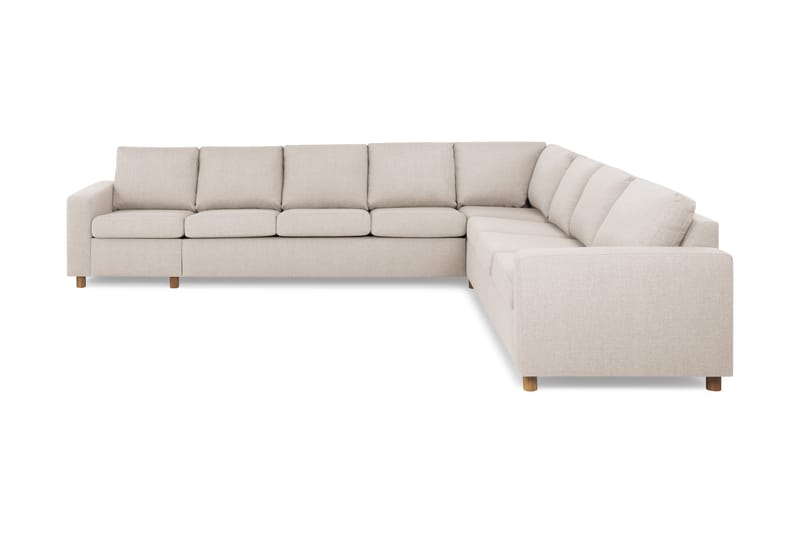 Crazy 7-seters Vendbar L-formet XX-Large Hjørnesofa i Stoff - Beige - Møbler - Sofaer - Hjørnesofaer